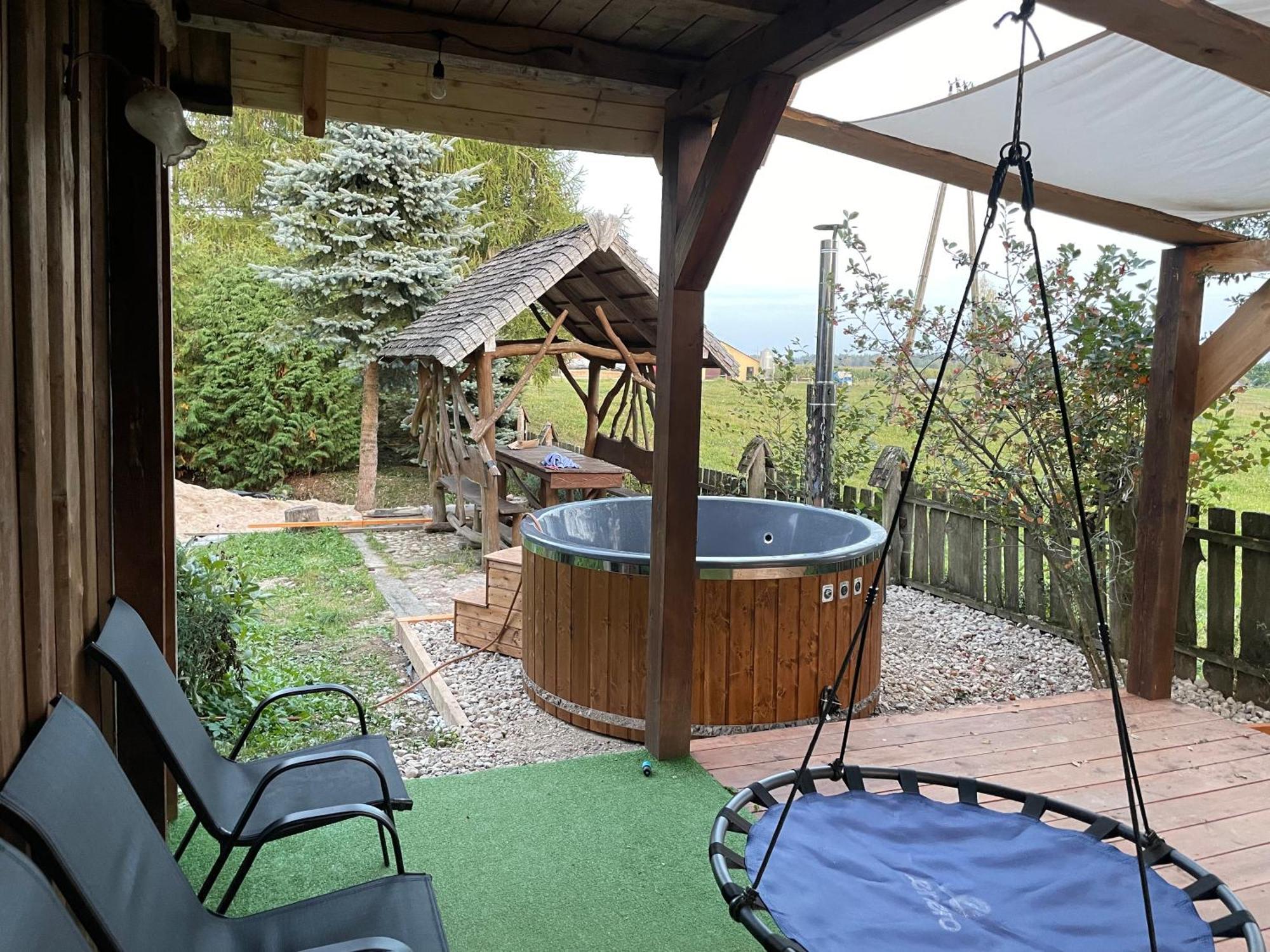 Dom Z Sauna - Lugiele Dzierwiany ภายนอก รูปภาพ